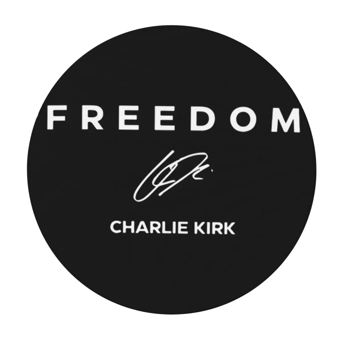 Charlie Kirk Freedom Great American Patriot Waterproof Round Tablecloth Oilproof Table Cloth Kitchen Events Dining Table Cover