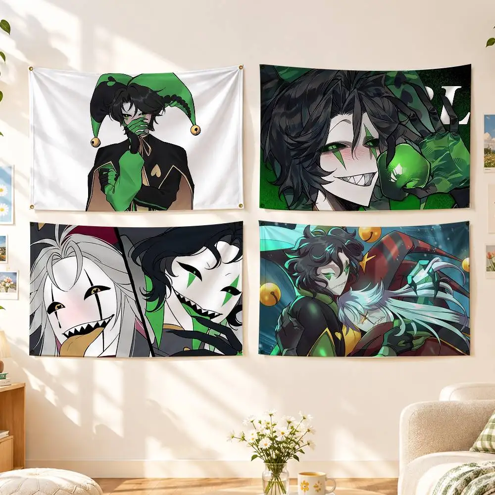 The Freak Circus H-Harlequin Flags Wall Hanging Background Art Banner for Bedroom Home Outdoor Decor