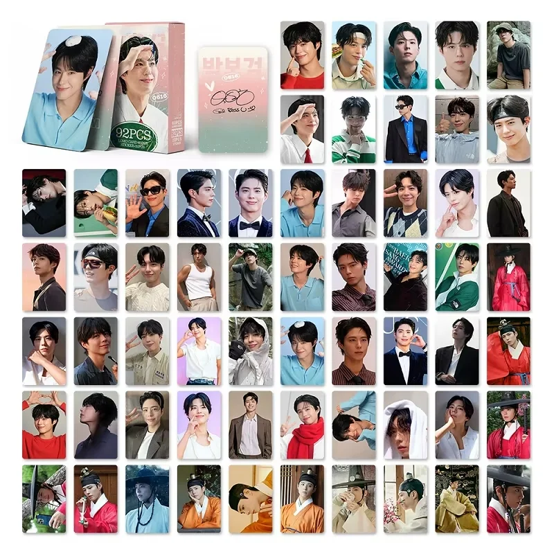 92pcs Park Bo Gum Lomo Cards 60 Portrait Photocards 32 Mini Stickers Korean Actor Photo Card Pack Fans Collection Gift