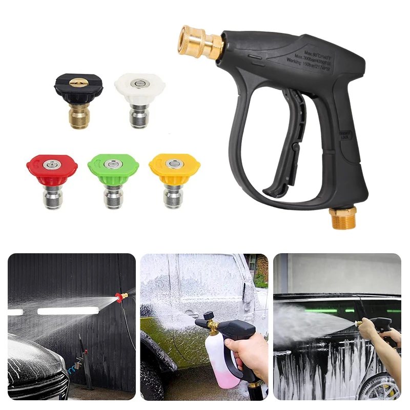 

High-Pressure Pistol Spray Nozzle for Car Washing Plant Watering and More Foam Generator Washing Machine for Car Floor Tool