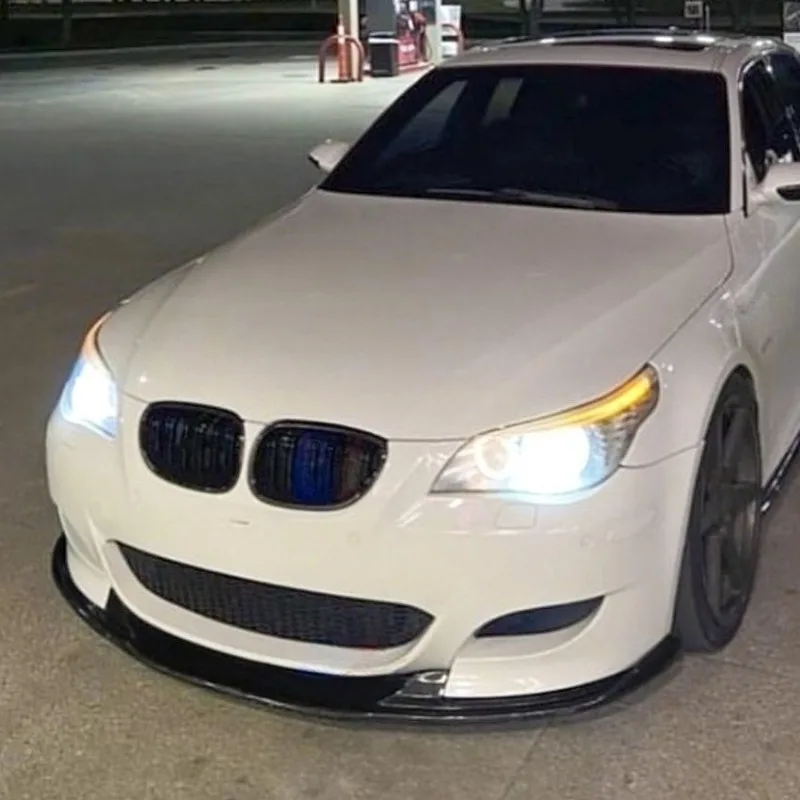 لسيارات BMW 5 Series E60 E61 2005-2010 M Sport Style الجبهة حافة مصد السيارة المفسد جودة عالية مباشرة تناسب التصميم الخارجي ترقية أجزاء