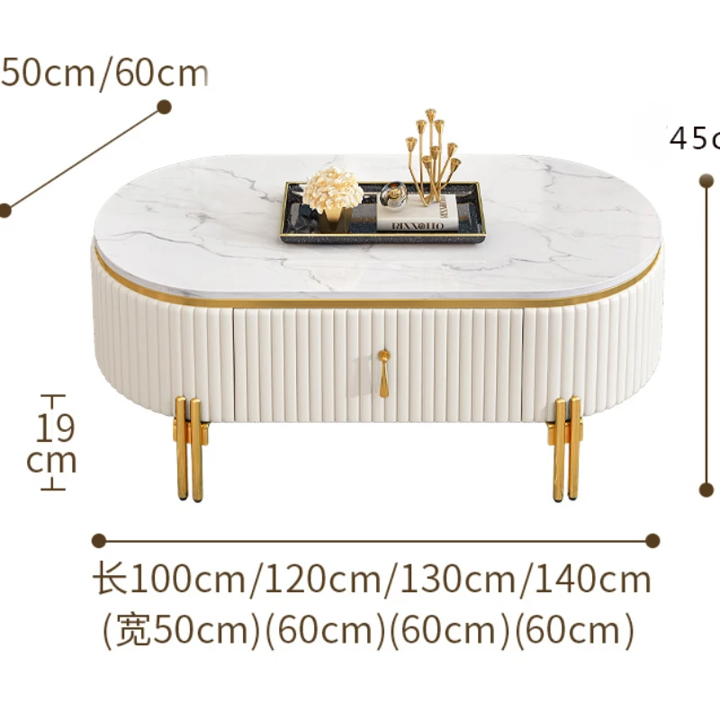 Nordic Hardcover Coffee Table Luxury Storage White Floor Coffee Table Moder Marble Mesa Auxiliar Furniture For Home