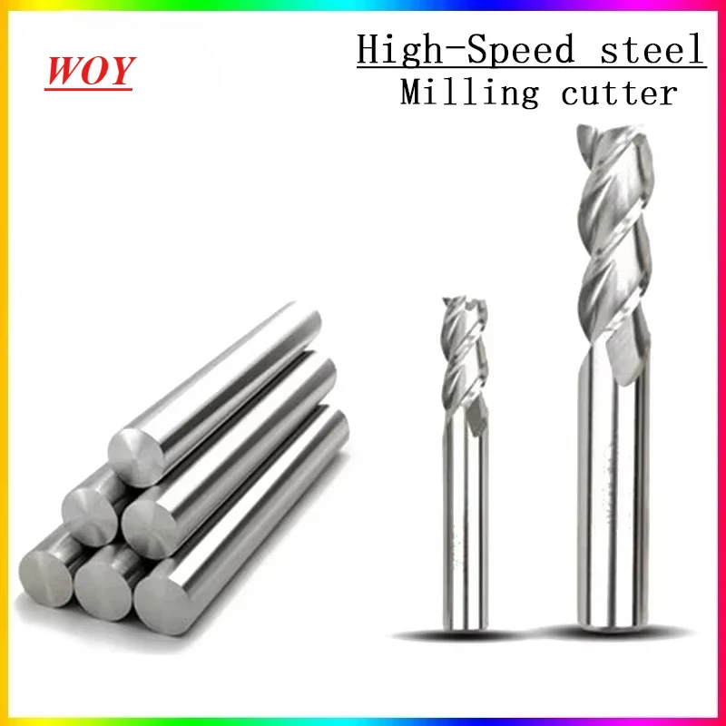 WOY NEW 3 slot milling cutters 1mm~20mm 4mm 6mm 8mm 12mmCNC machine tool lathe chrome containing metal 3 flute milling cutters