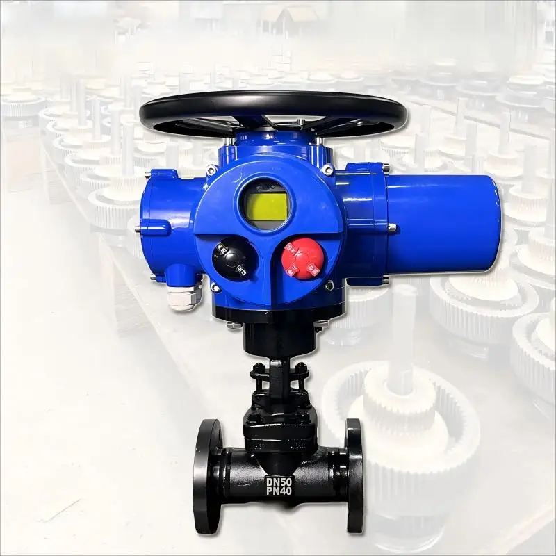 Customized Z-type Multi-turn Electric Actuator With Gate Valve AC220V/110V DC12V/24V General Application OEM Ball Valve