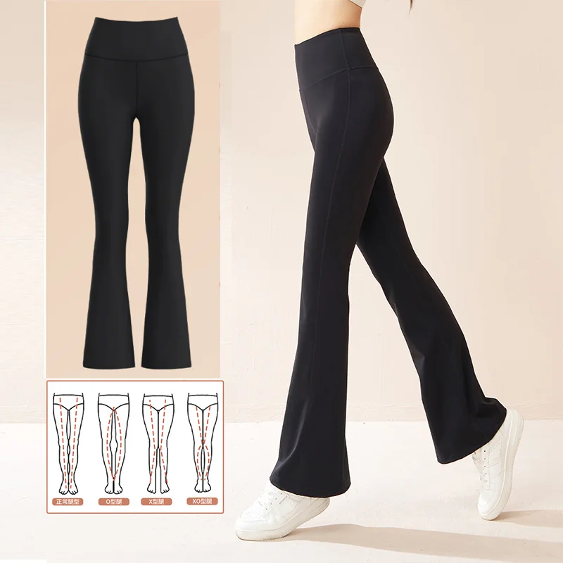 Aiithuug Lycra Super Stretchy Bell Bottoms Yoga Pants Upgrade Fabric Bootcut Yoga Leggings Gym Pant Yoga Legging Flare Leggings