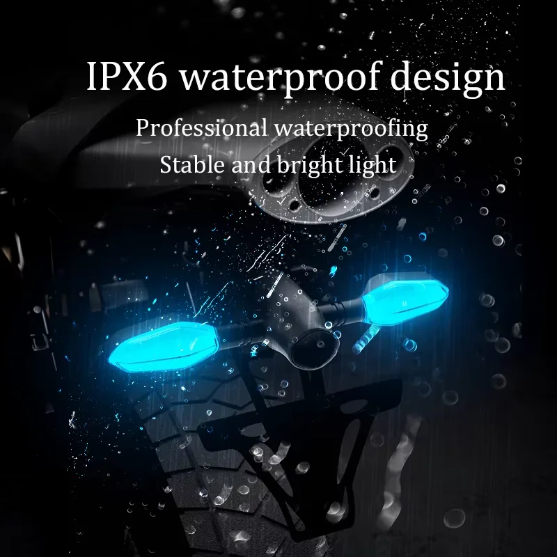 2PCS Universal Motorcycle LED Turn Signal Lamp Color Projection Lamp Sequential Flowing Flash Indicator Lights Running Light image 5