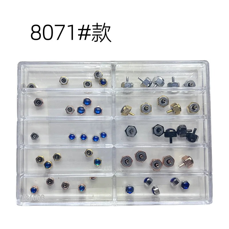 Accesorios para reloj de reparación, tanque/serie de globos azules/serie Cheetah, corona en caja, cabeza mecánica de cuarzo, tubo plano de tubo largo