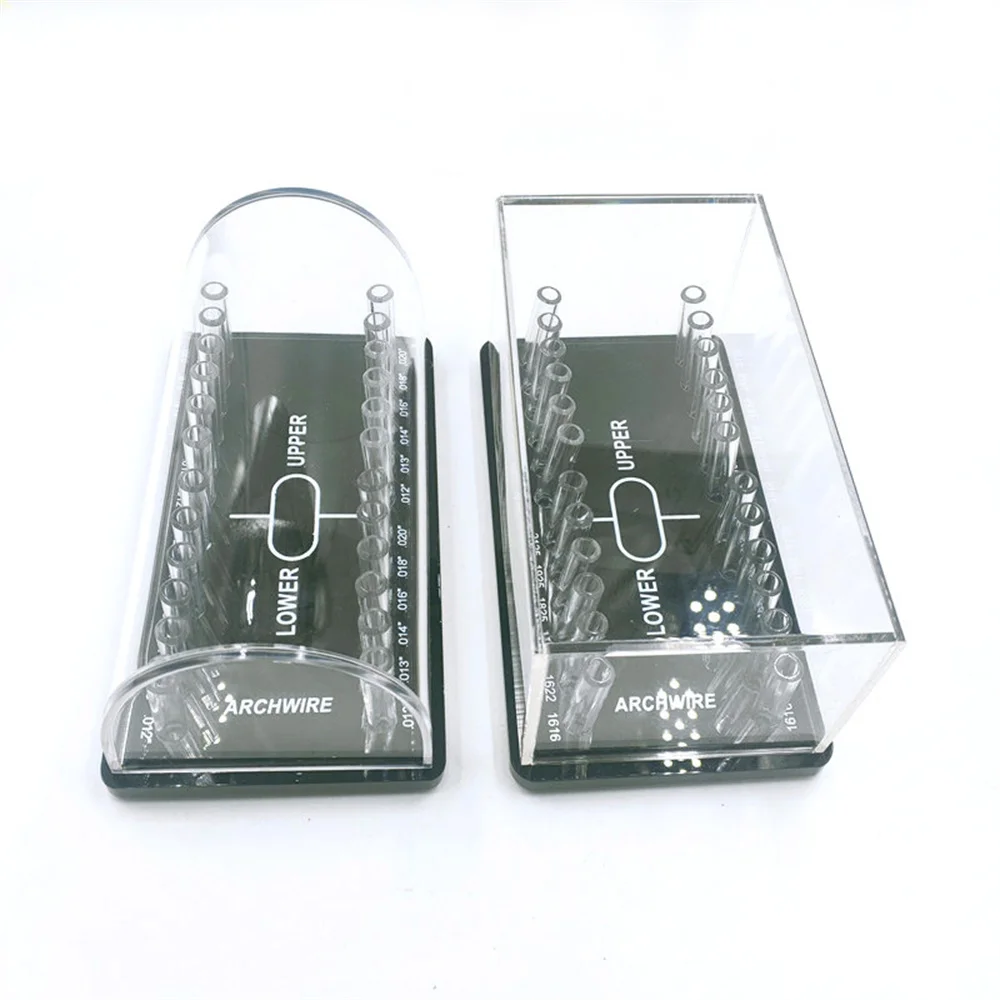 Orthodontic Archwire Organizer Dental Round/Rectangular Acrylic Holder Arch Wires Placing Box Dentistry Instrument Storage Box