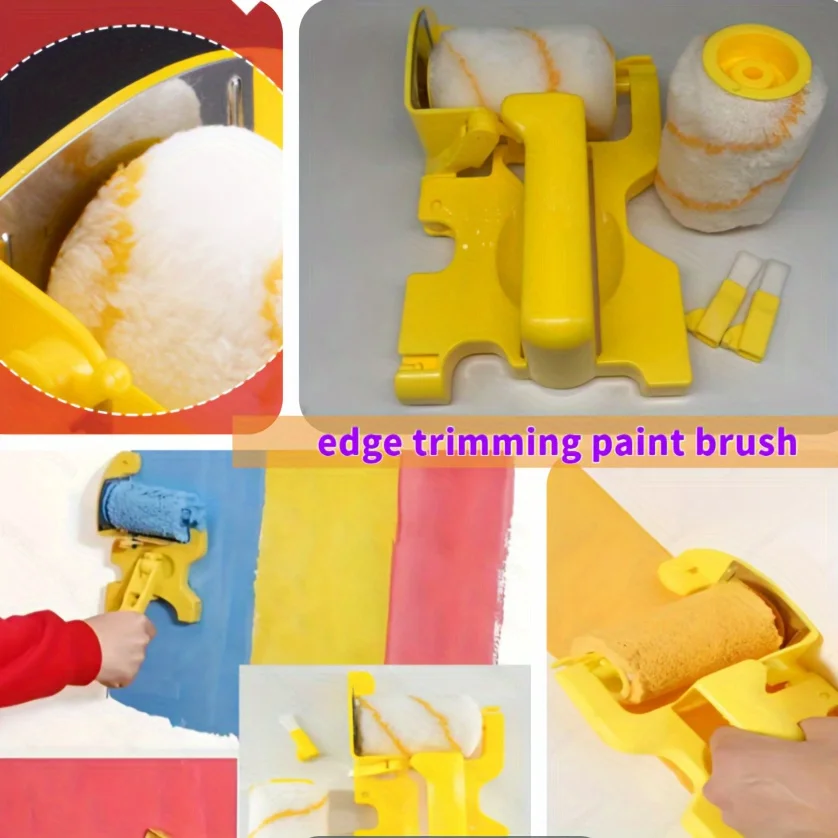 New Profesional Wall Paint Roller Set Multifunctional Clean-cut Edger Painting Rolling Brush for Wall Painting Treatment Tools