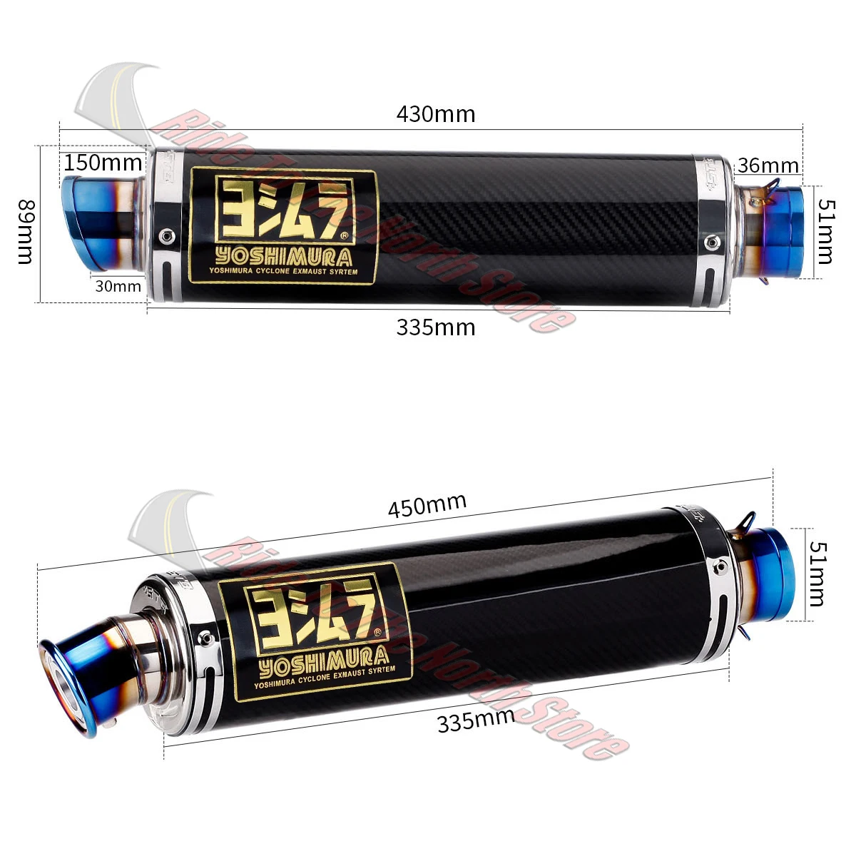 

Carbon Fiber Yoshimura Exhaust Muffler For Duke390 R3 Mt07/09 ZX4R RC250 NINJIA250 Z900 GSXS150/250R CBR150R/650 S1000RR XMAX125