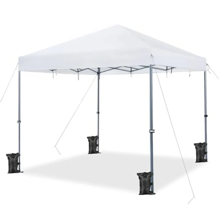 12x12 Pop Up Canopy Easy Set-up Tent, Portable Outdoor Canopy Instant Tent, Commercial Gazebo with Wheeled Carry Bag and 4 Sand