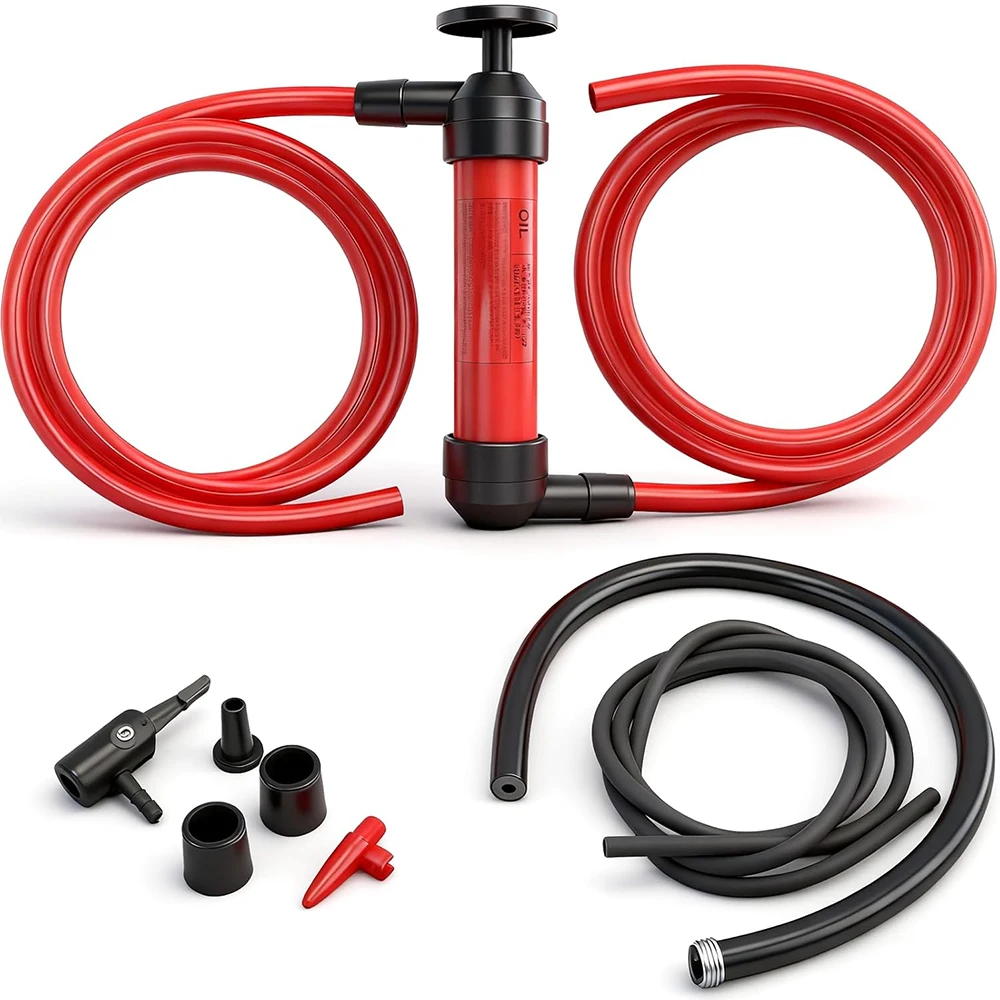 

Multi purpose siphon oil pump kit, manual oil pump kit, suitable for gasoline, engine oil, water, and liquids, efficient and lig