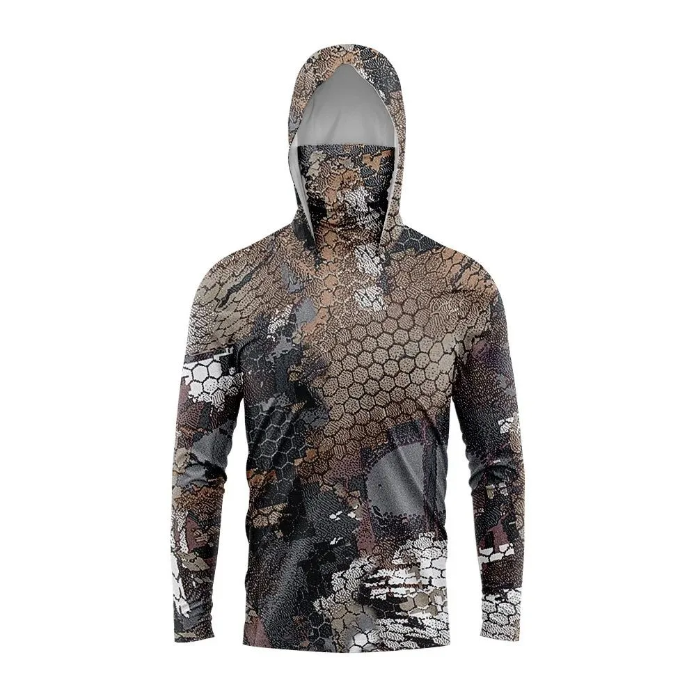 Men's Long-Sleeved Hooded Jacket with 3D Pattern Printing