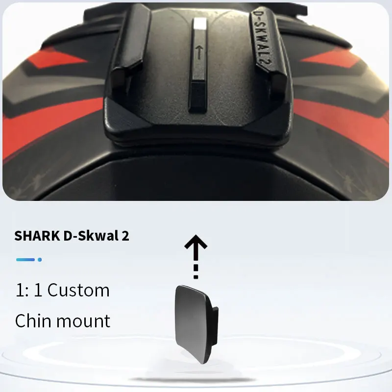 Shark D Skwal 2 Helmet Custom Aluminium Chin Mount for GoPro Hero12 11 10 Insta360 X4 X3 Ace Pro DJI Action3 4 Camera Accessory