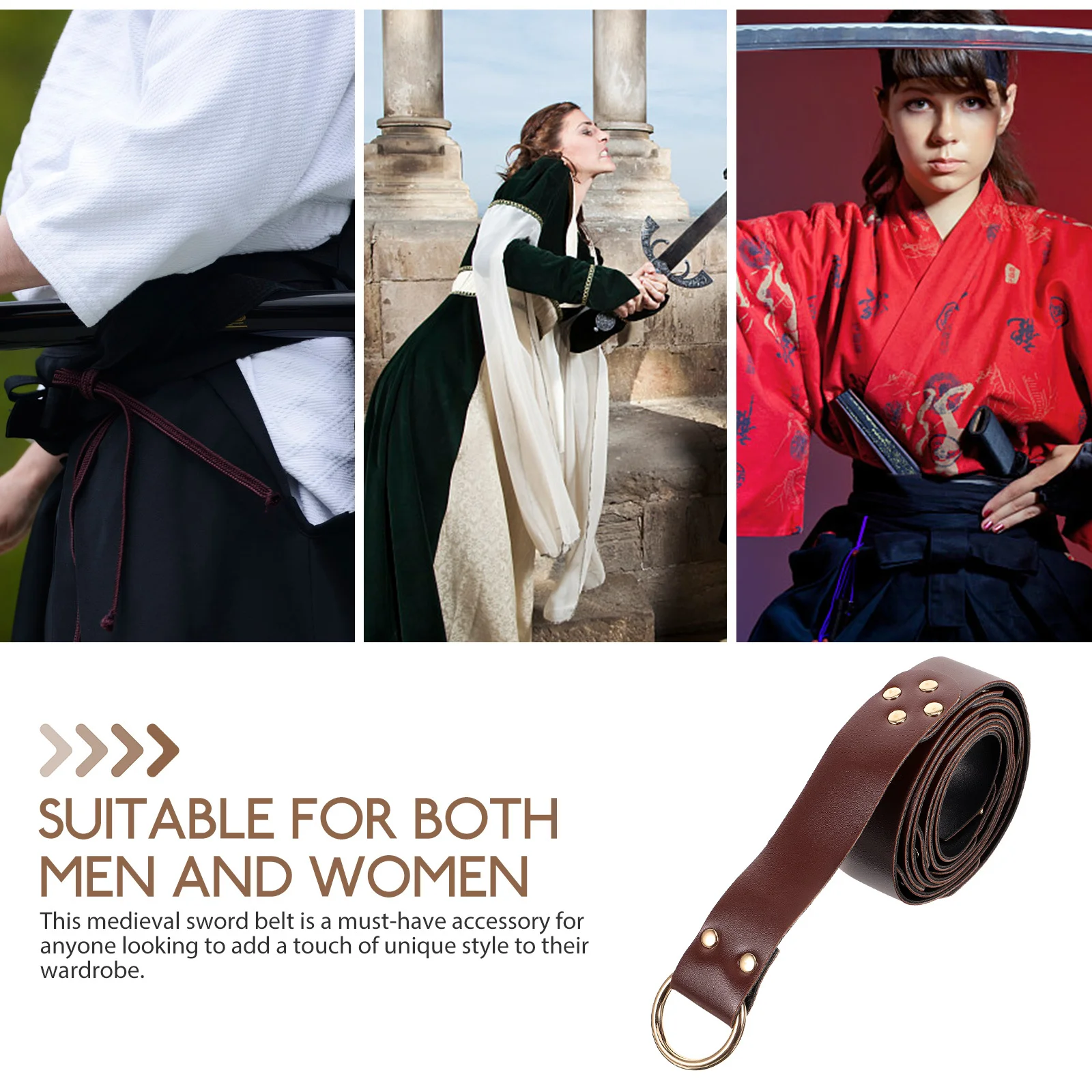 

Retro Style Sword Belt Medieval Costume Party Cosplay Accessory Decorative Renaissance Belt Vintage Sword Holder