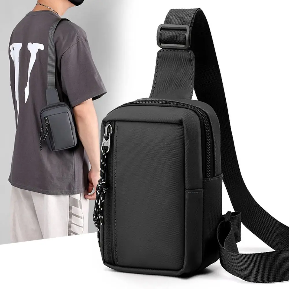 

Casual Side Sling Men Chest Bag Oxford Solid Color Male Shoulder Bag Handbag Crossbody Bag Man Phone Bag Cycling