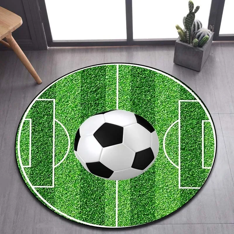 Football Field Pattern Bedroom Living Room Ball Sports Football Carpet Kitchen Floor Mat Home Decoration Non-slip Floor Mat