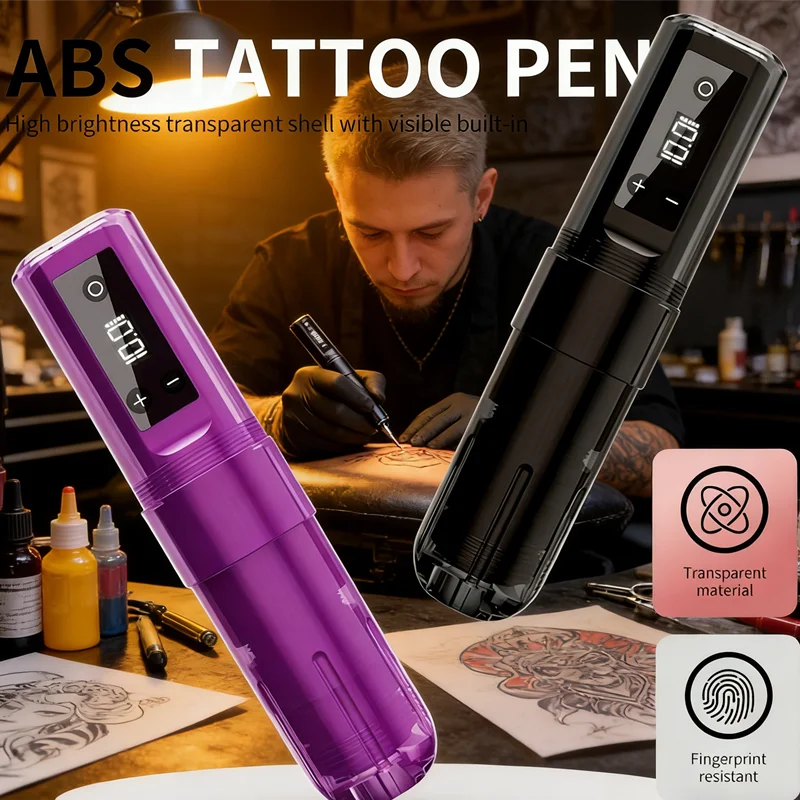 

High-Efficiency Wireless Tattoo Pen 3.5mm Stroke Tattoo Machine with 1600mah Battery Portable for Permanent Makeup and Supplies