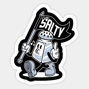 Extra Salty Vintage Cartoon Sassy Rude Flipping The Bird  5PCS Stickers for Print Stickers Art Cartoon Funny Car Bumper Window