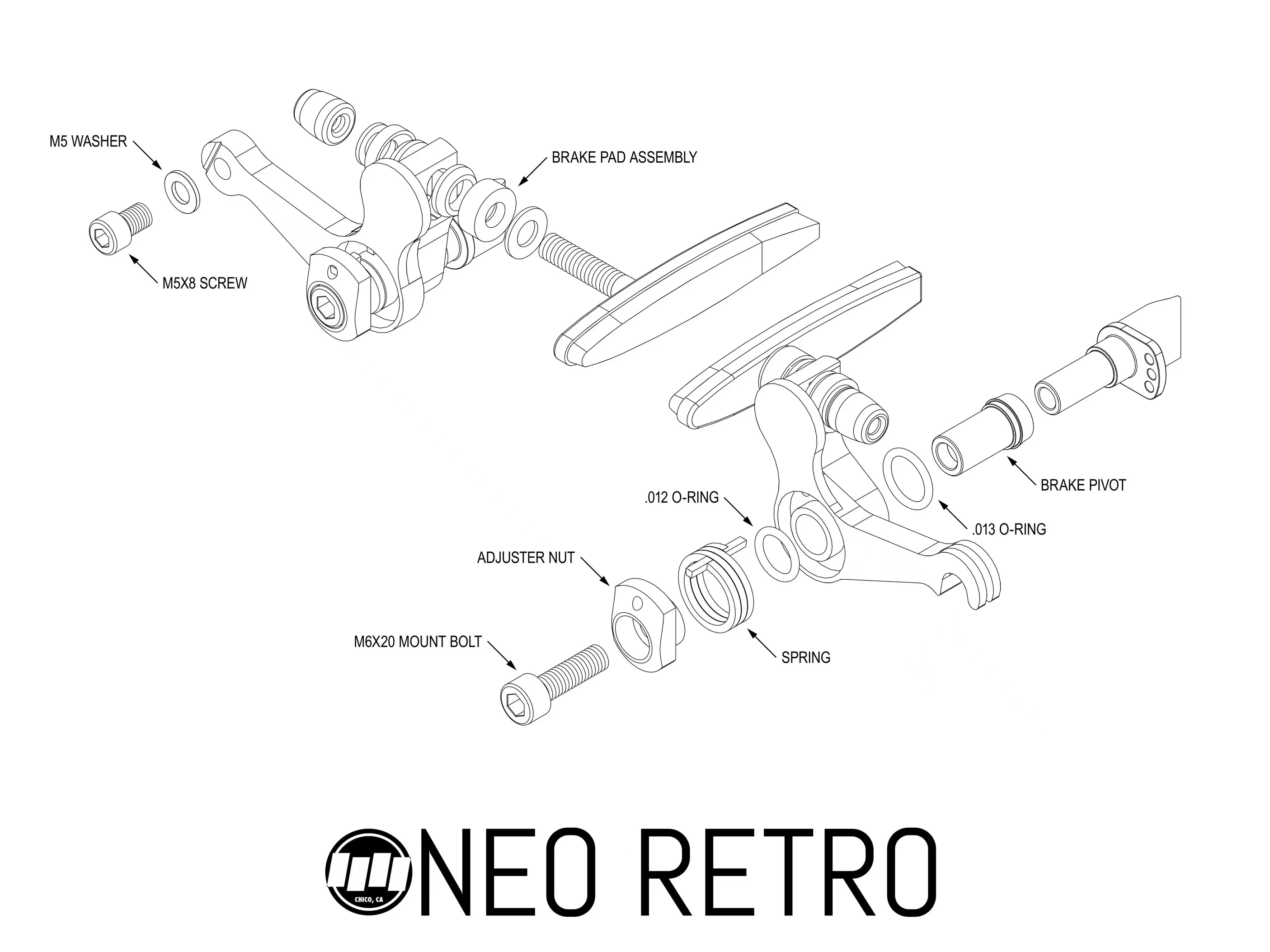 [Paul] NEO RETRO suspension brake 1 round contains Koolstop brake