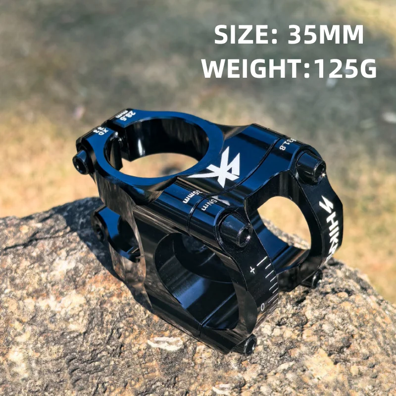 Adjustable MTB Bike Stem 35mm Steerer 31.8mm Clamp CNC Hollow Out Short Reach Black/Red Anodized Bicycle Handlebar Parts - view 6