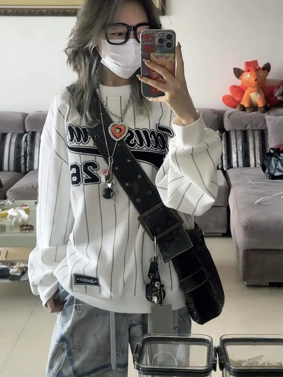 

Женская толстовка в стиле ретро в гонконгском стиле с круглым вырезом, свободная, универсальная, с длинными рукавами, весенне-осенний топ, удобный, дышащий