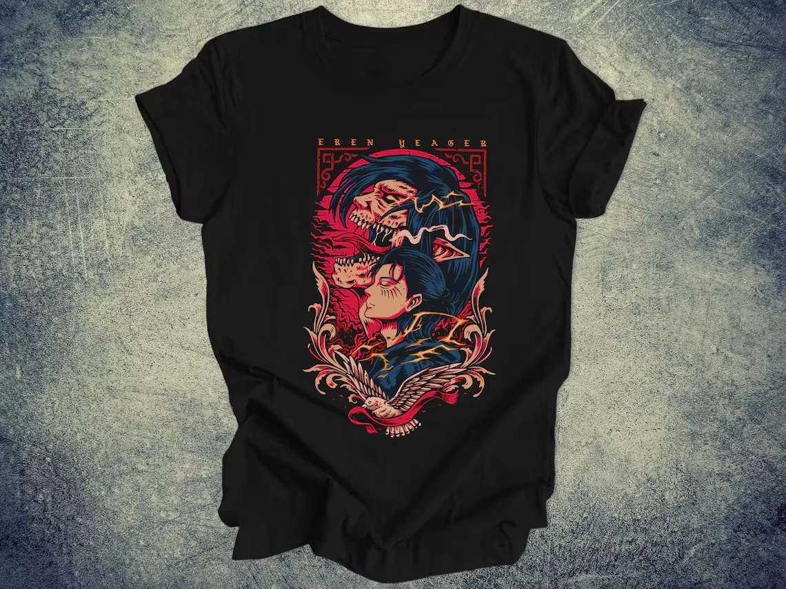 هجوم على تيتان تي شيرت الرجال قصيرة الأكمام الصيف القطن المرأة تيز الشارع الشهير عادية الهيب هوب Harajuku تنفس جودة عالية #1