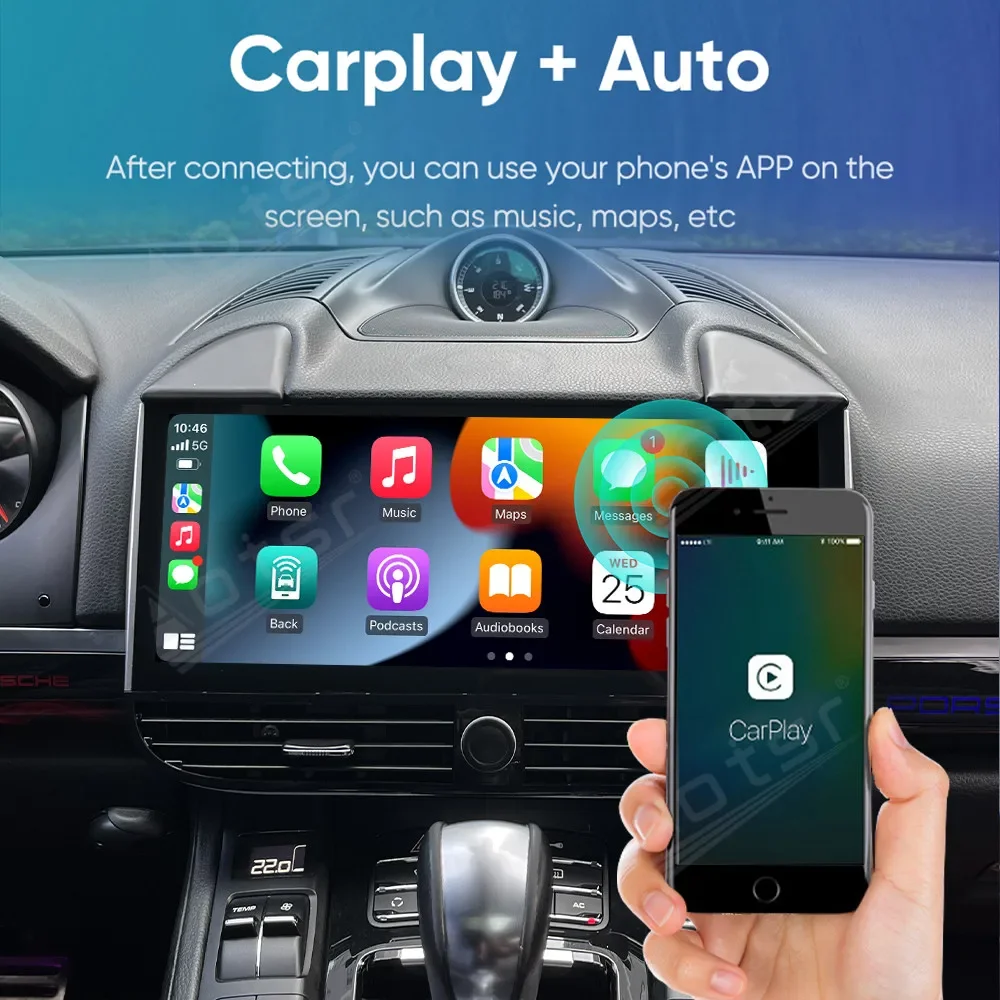CarPlay Qualcomm 12.3 inch for Porsche Cayenne 958 92A 2010-2016 Car Radio Stereo Receiver Multimedia Player Navi GPS Head Unit