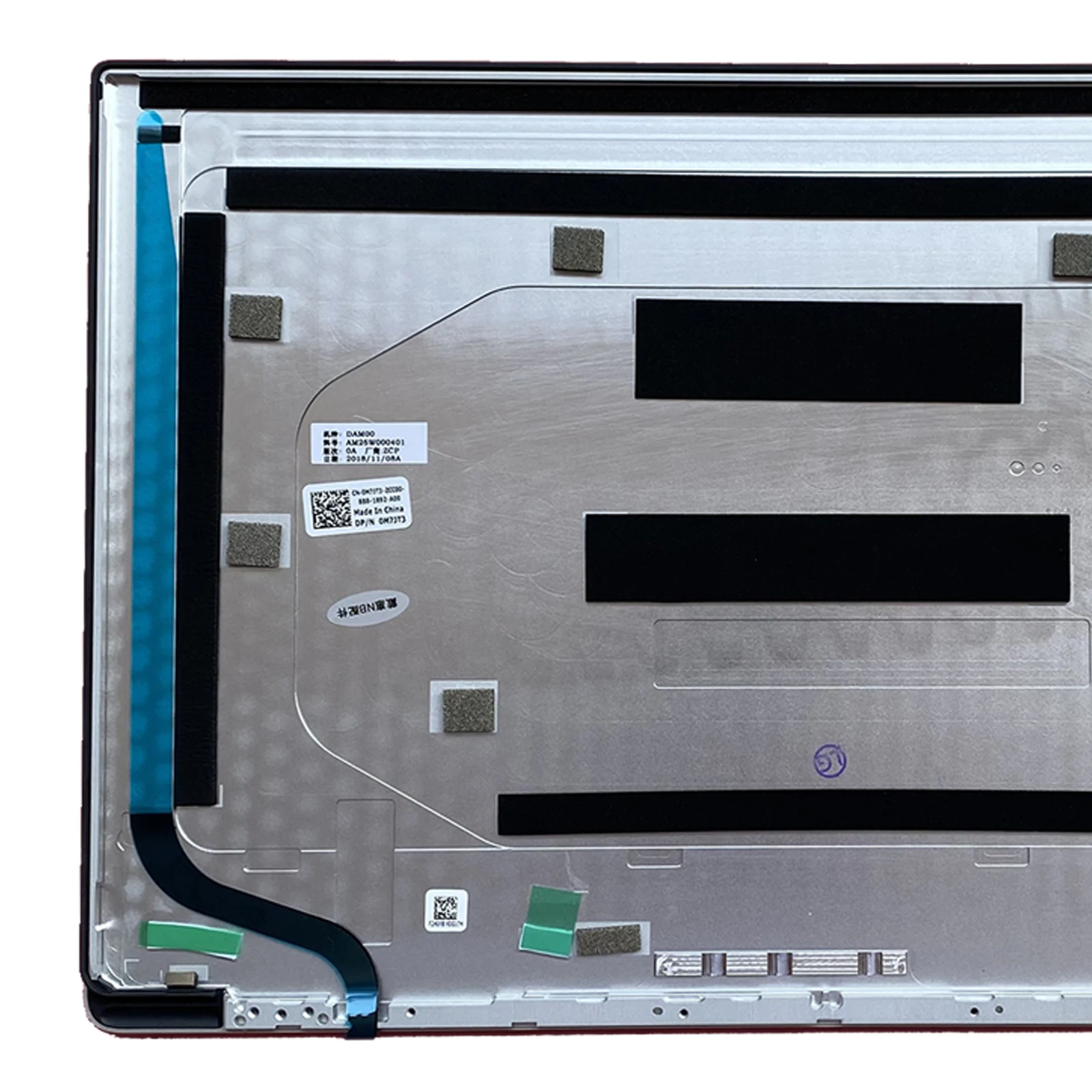 NUEVA cubierta trasera LCD para portátil para Dell XPS 15 9570 Precision 5530 M5530 A shell plateado 0M7JT3 M7JT3