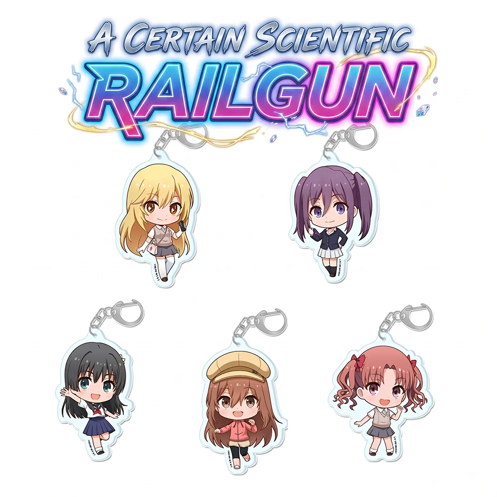 A Certain Scientific Railgun Misaka Mikoto Shokuhou Misaki 6CM Cute Anime Acrylic Stand bag charm Car keychain decoration Gift