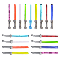 Star  Lightsaber Weapon Accessories WarsLaser Sword Transparent Handle MOC Third Party Building Block  Particle Parts