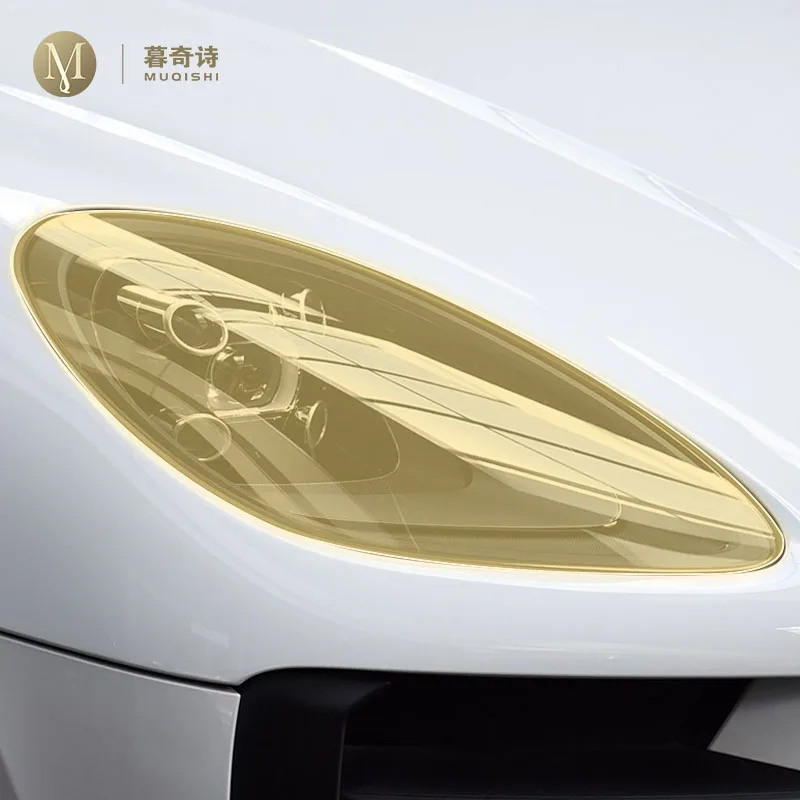 

MUQSHI Pre cutting Car Exterior Headlights PPF transparent protective film TPU scratch resistant For Porsche Macan 2018-2024 25