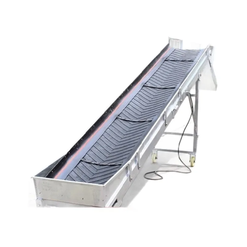 Small belt conveyor conveyor belt enclosure bulk material grain loading and unloading foldable assembly line conveyor
