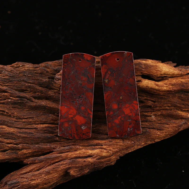 B&F Indian bloodstone   Earring Beads for Jewelry Making, Handmade Natural stones beads, Stones for jewelry Making Supplies