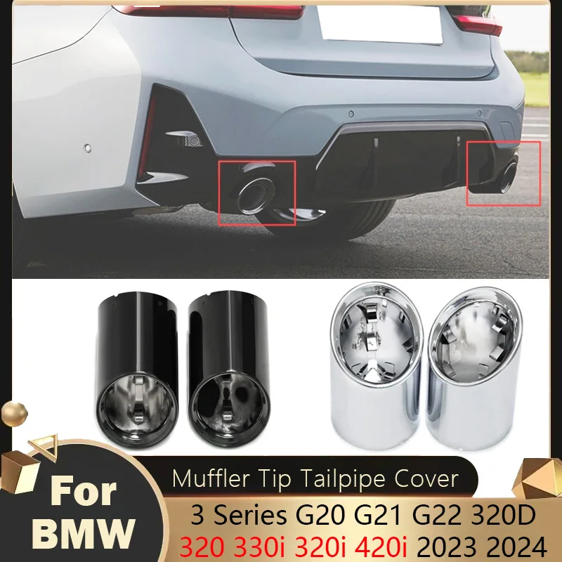 

For BMW 3 Series G20 G21 G22 320D 320 330i 320i 420i 2023 2024 Muffler Replace Tip Tailpipe Exhaust System Nozzle Exhaust Cover