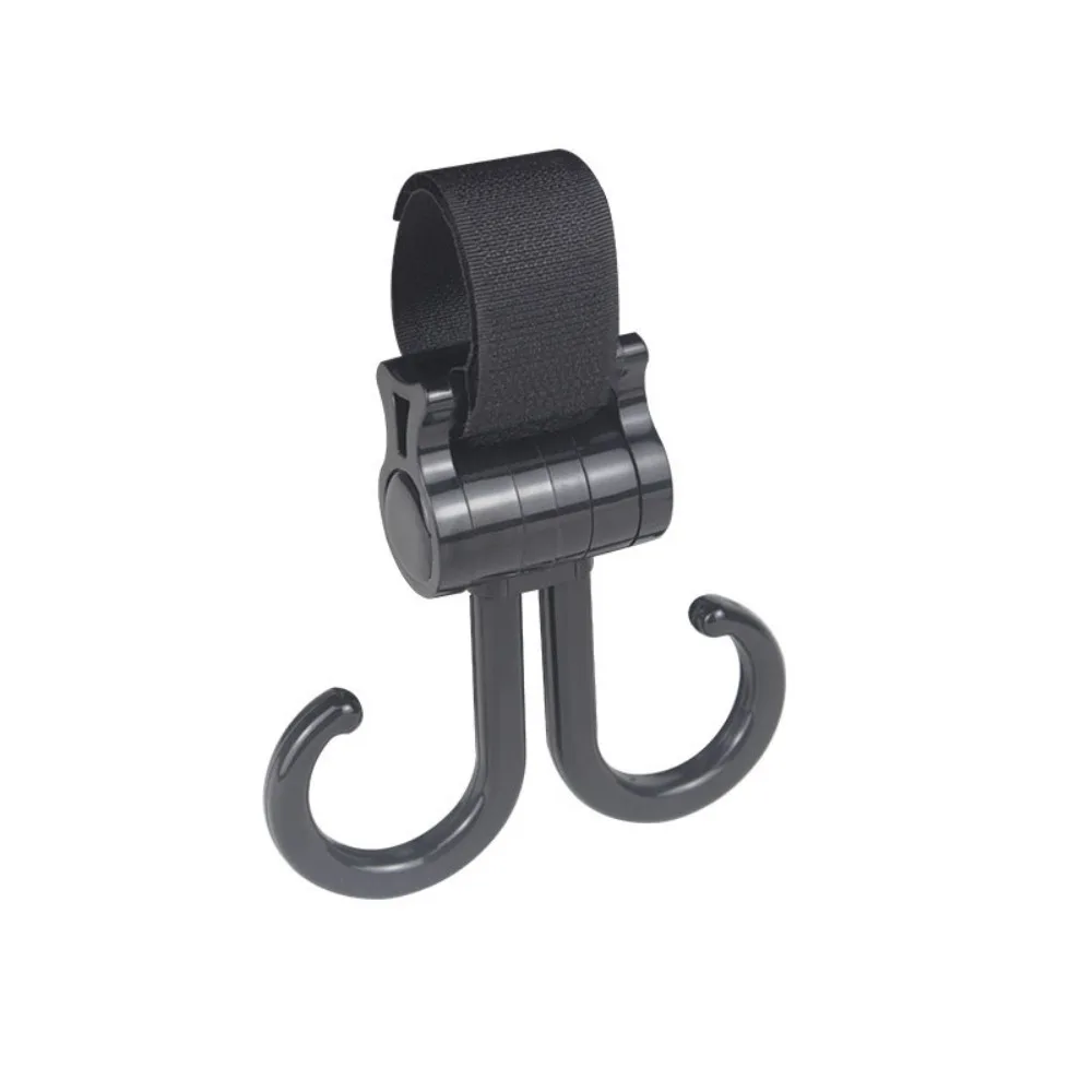 

Удобный электрический двойной крючок-органайзер для коляски, однотонный, вращающийся на 360°, с защитой от падения