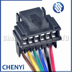 6 Pin Automotive connector socket rear lamp Tail light Wire harness plug 7701477989 7703297051 For Renault Clio II