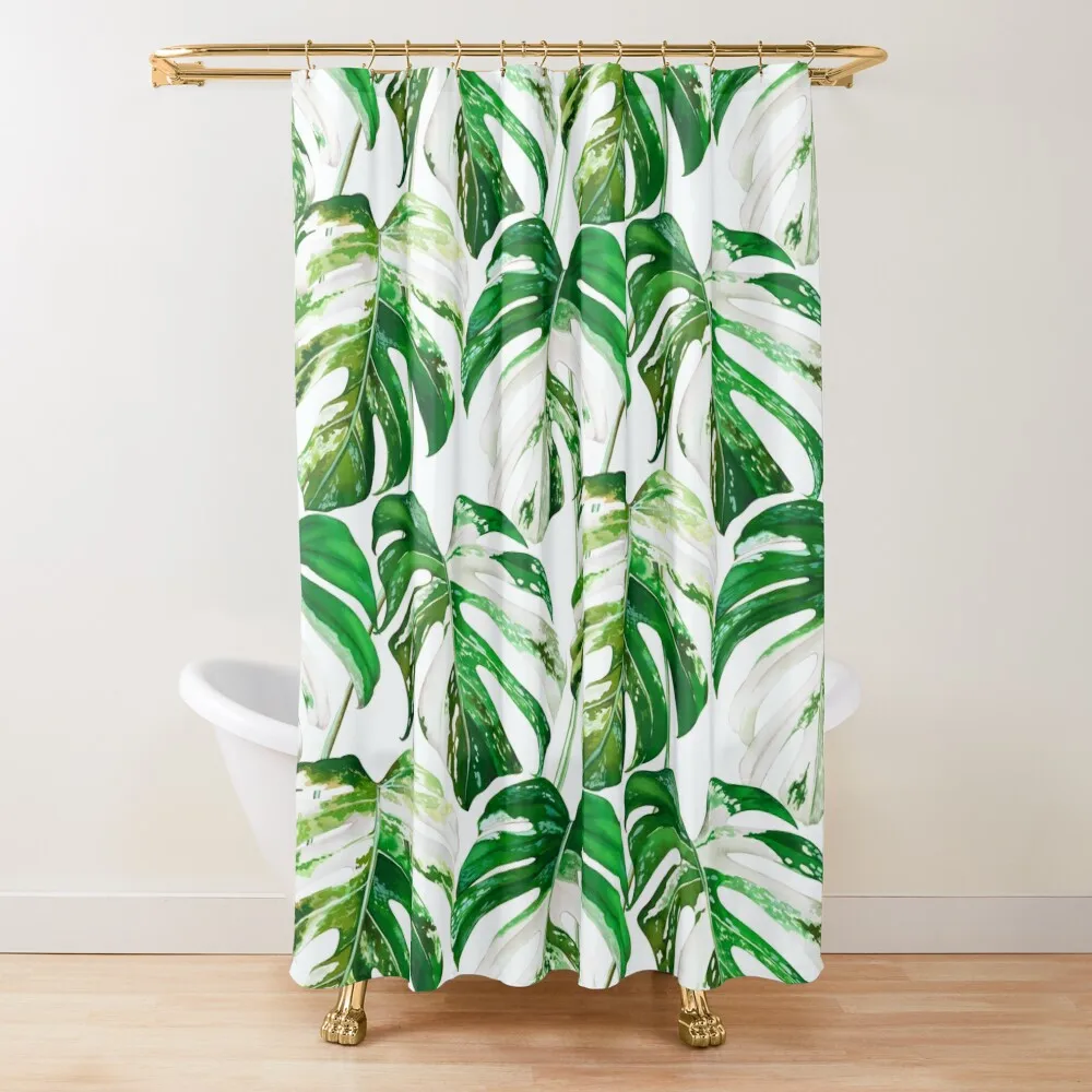 

Monstera Albo Shower Curtain For Bathroom Waterproof Fabric Shower Bathroom Decor Bathroom And Shower Curtain