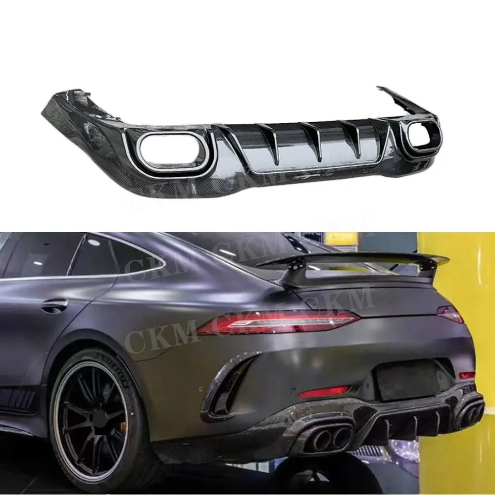 

B Style Carbon Fiber Rear Diffuser Bumper Lip Spoiler Accessories For Mercedes Benz AMG GT63 S 4 Door 2019 2020 2021 2022 2023