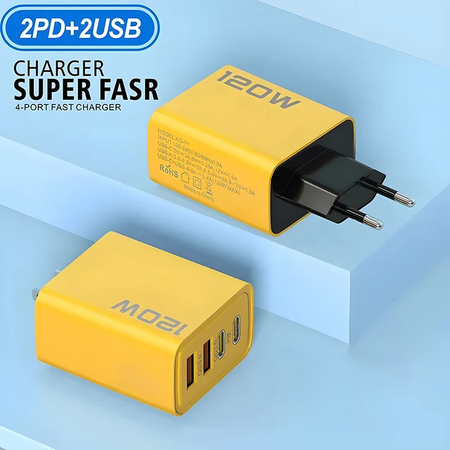 4 Ports USB C PD Charger Quick Charge 3.0 Type C 1