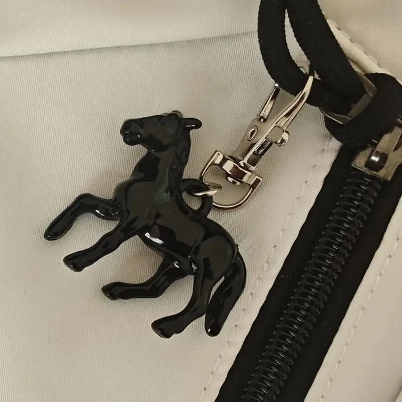 R7UF Adorable Miniature Horse Charm Keyring Acrylic Materials Animal Keychain Lightweight Decoration For Students