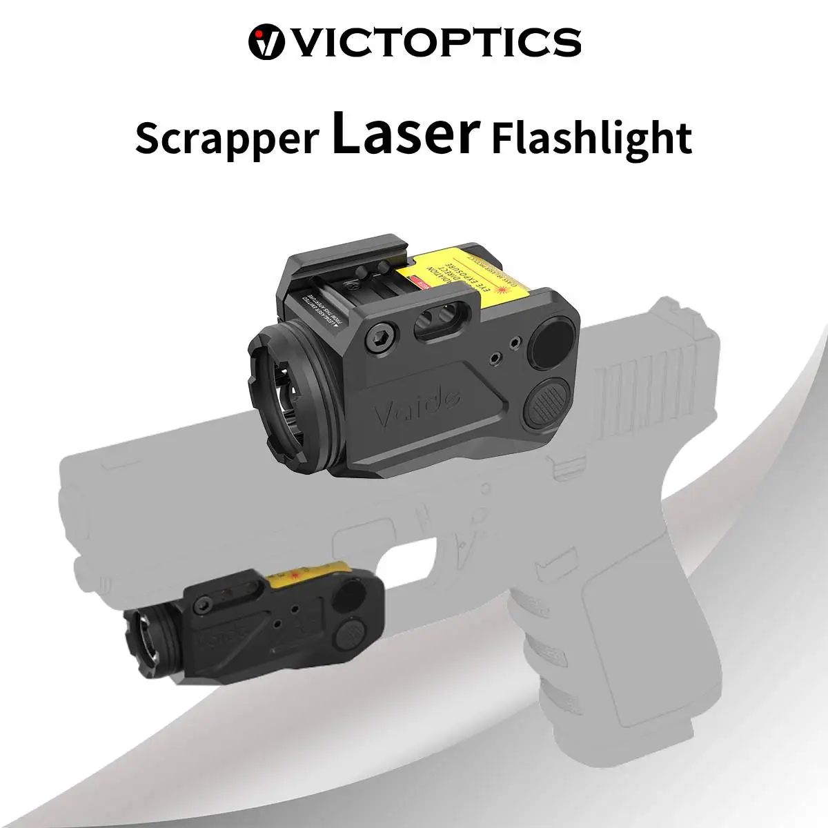 Victoptics Tactical LED red or green  Laser Flashlight  combo Powerful Mini 500 Lumens 3 Brightness Levels for Patrol Hunting