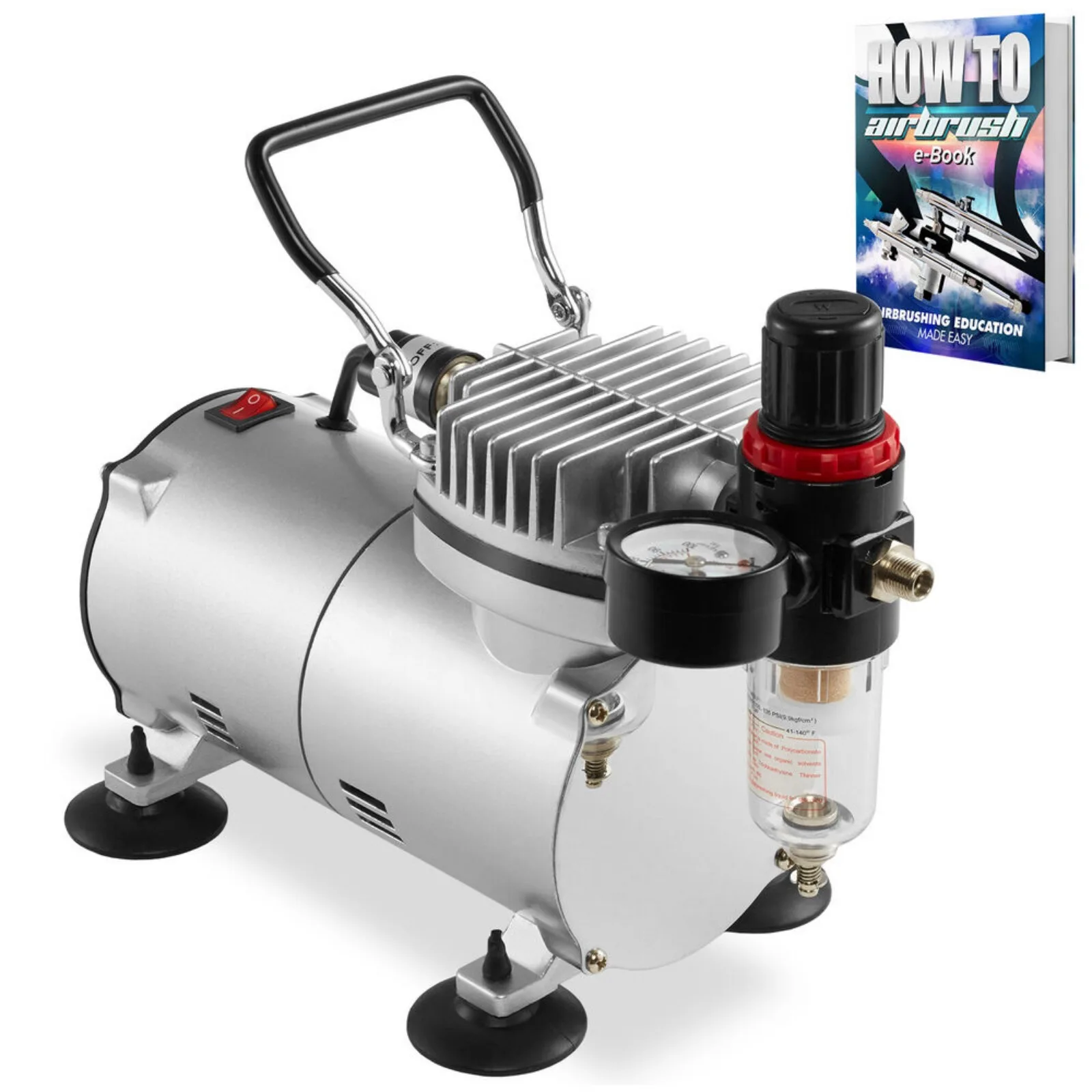 

1/5 HP Airbrush Compressor Air Pump with Regulator, Gauge, Water Trap united states