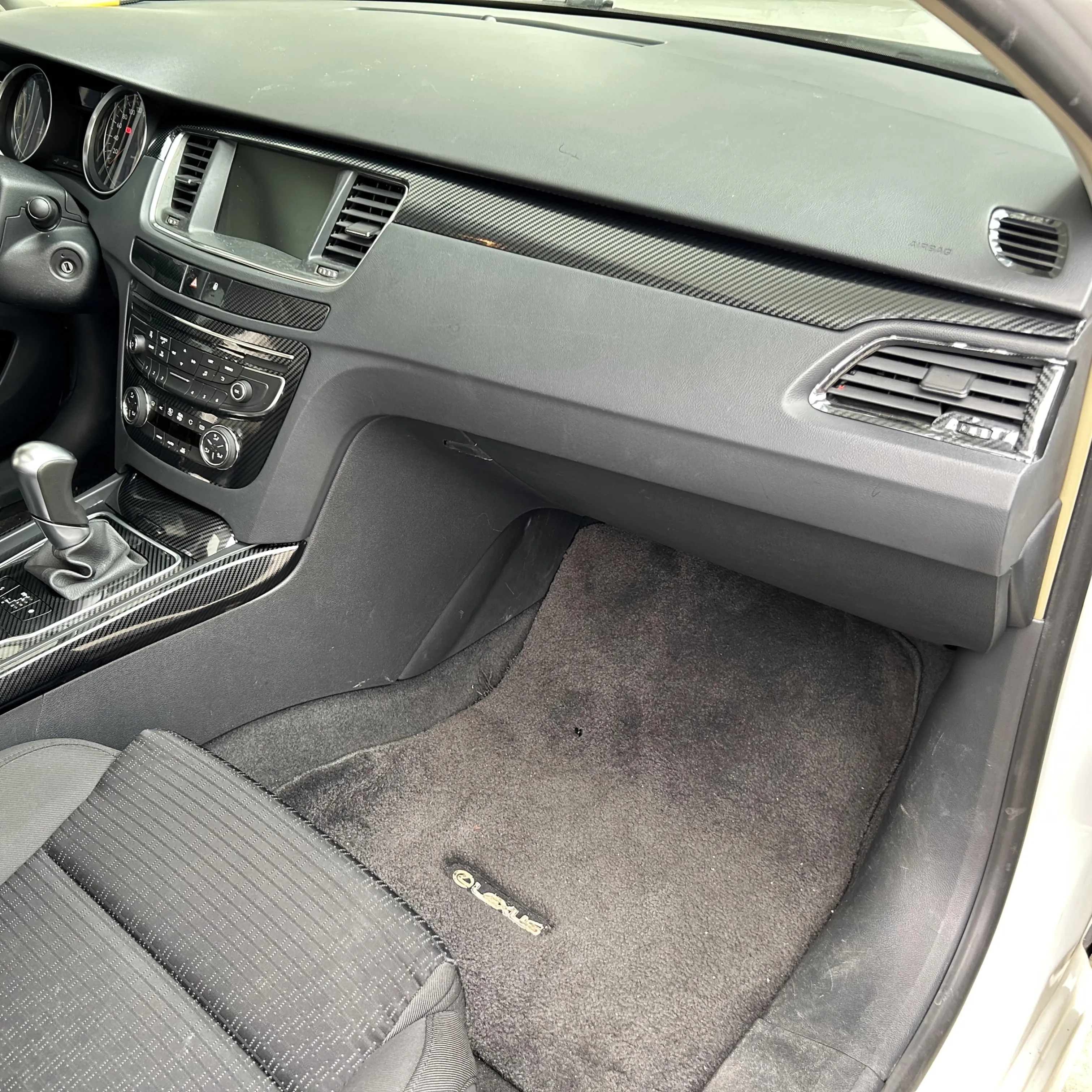 

For Peugeot 508 2011-2017 Interior Central Control Panel Door Handle 5D Carbon Fiber Stickers Decals Car styling Accessorie