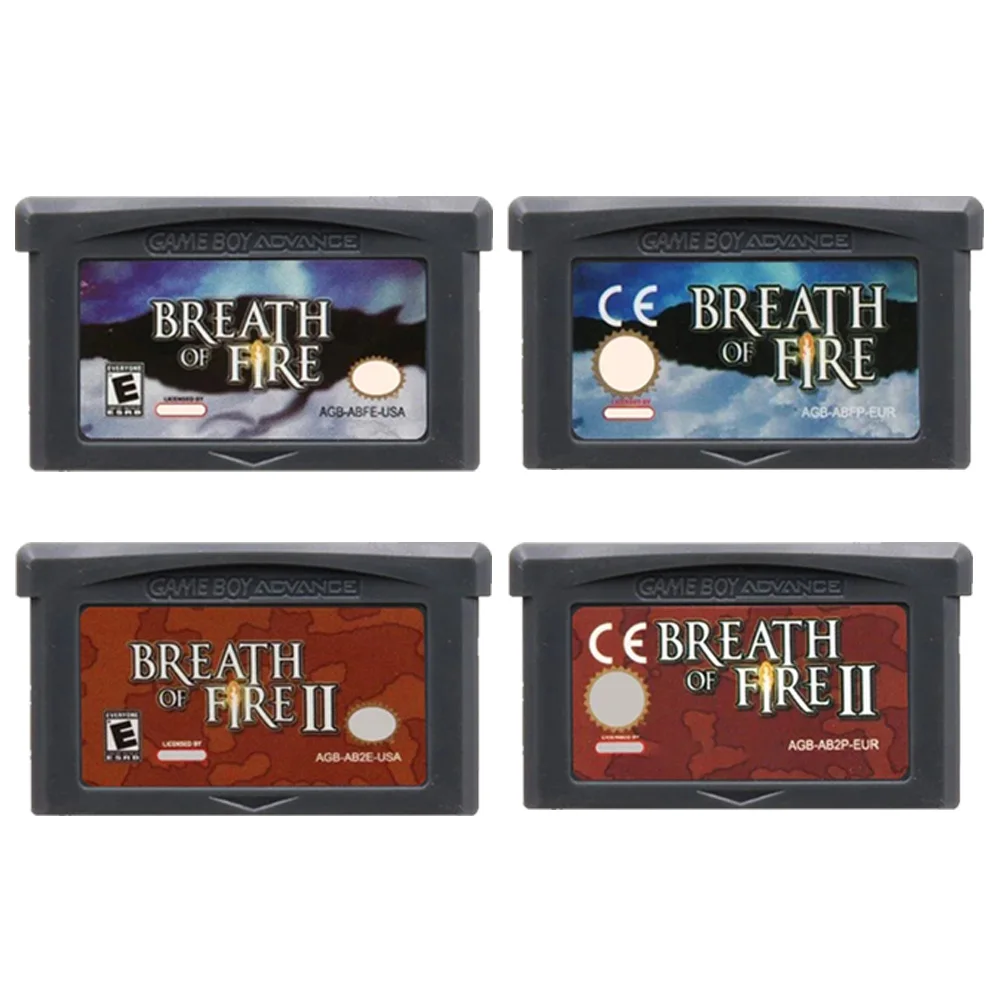 Breath of Fire Series GBA Game 32-bit Video Game Cartridge Console Card Breath of Fire 2 for GBA NDS USA EUR Version