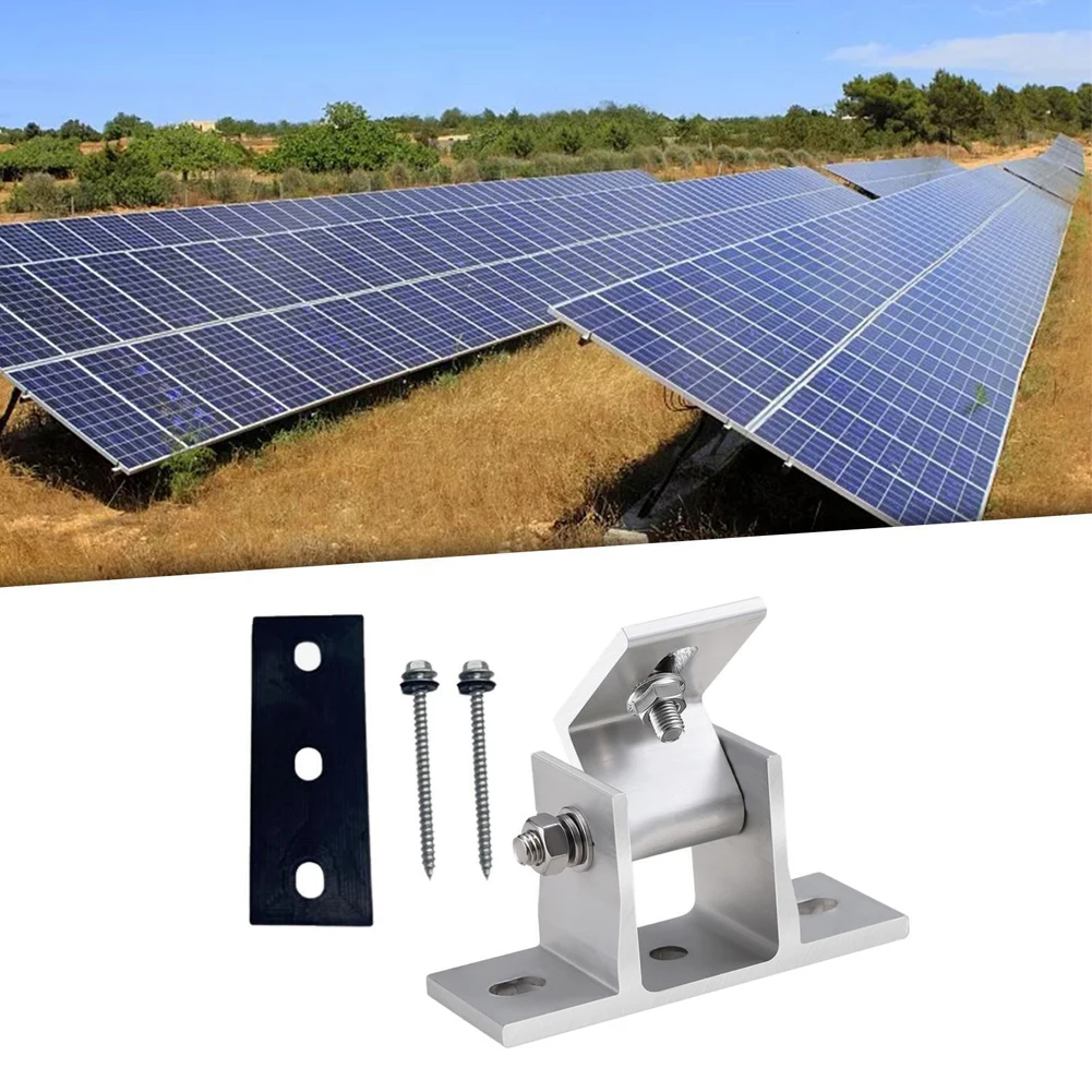 1/2 Set Aluminum Solar Panel Tilt Bracket with Tilt Legs 15-30 Degree Angle Lightweight Mounting Bracket Solar Panel Essential image 5