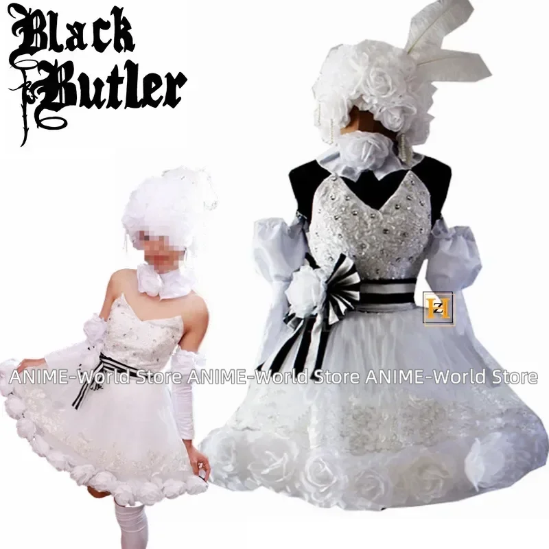 

Black Butler Kuroshitsuji Elizabeth Cosplay Costume Red Fancy Dress Lolita Dress Wig Halloween Costume Women Custom Any Size