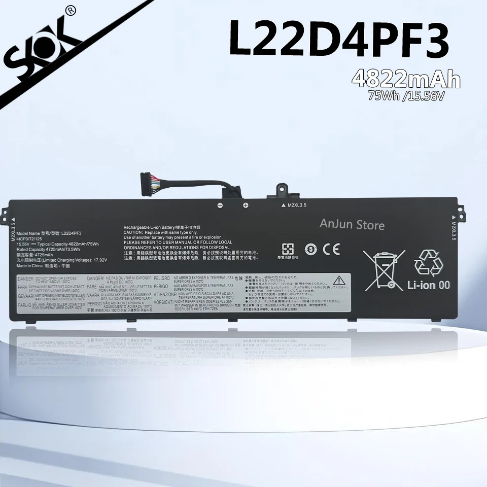 

L22D4PF3 Laptop Battery For Lenovo IdeaPad Pro 5 14IRH8 series L22B4PF3 L22C4PF3 L22L4PF3 L22M4PF3 L22X4PF3