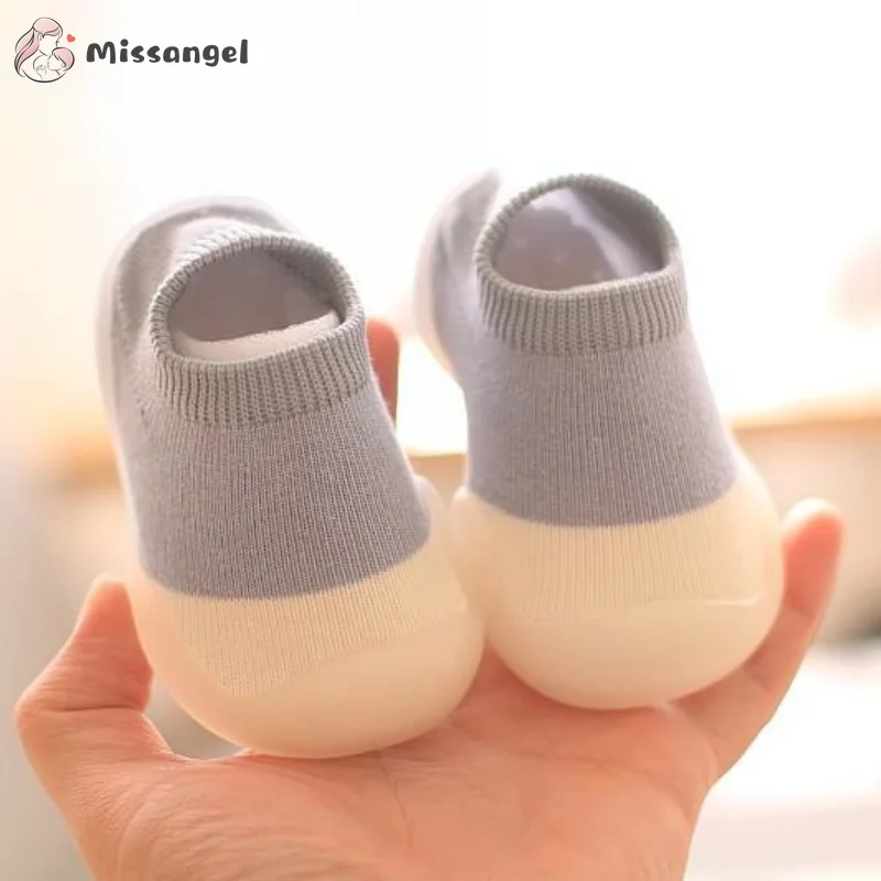 Chaussettes pour bébés, chaussures de couleurs assorties pour garçons et filles, baskets à semelles souples pour les premiers pas des bébés