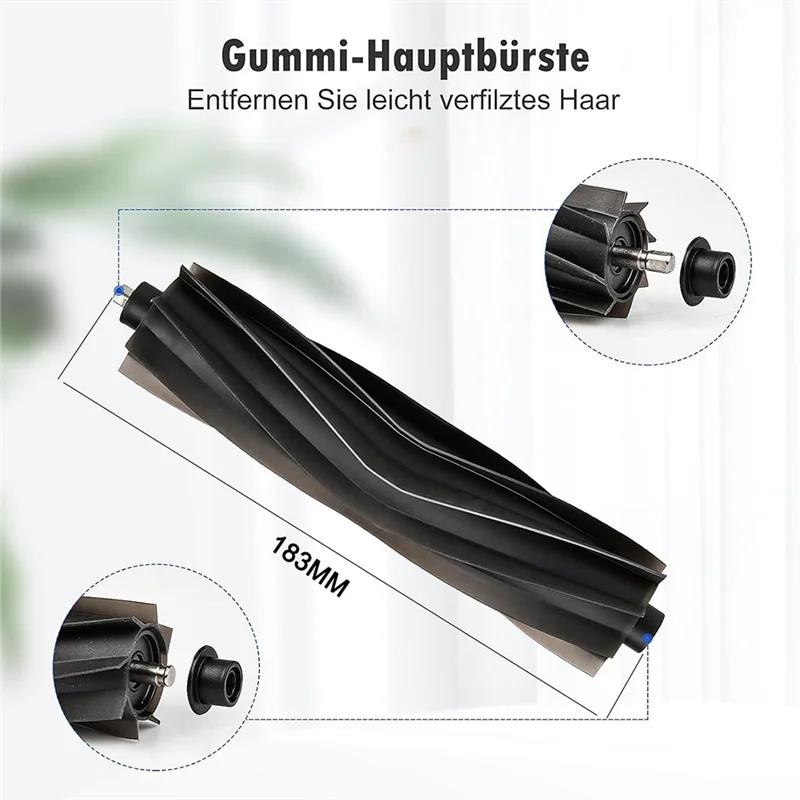 에코백스 디보 T20 옴니 T20e 옴니 터보 시리즈 로봇 진공청소기용 A24P 메인 브러쉬 플라스틱 메인 브러쉬, 걸레 패드, 먼지 봉투 액세서리